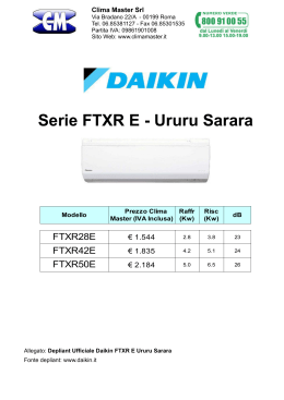 Serie FTXR E - Ururu Sarara