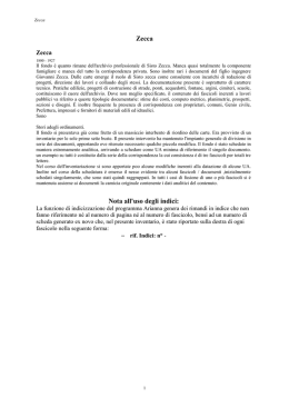 Zecca Nota all`uso degli indici: - Istituto Centrale per gli Archivi