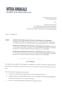 III-ESA- SINDACALE - Cisl Medici Lombardia