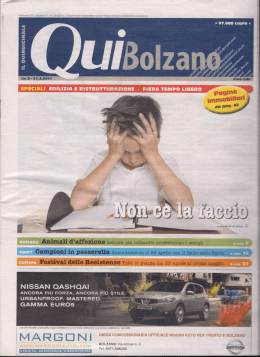 Articolo QuiBZ aprile 2011
