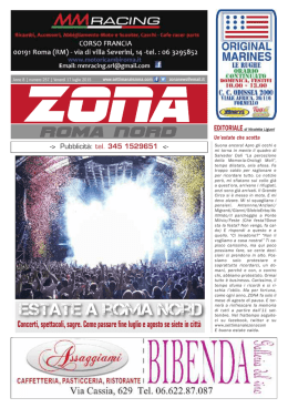 Zona 17-07-15 - Il notiziario gratuito di Roma Nord