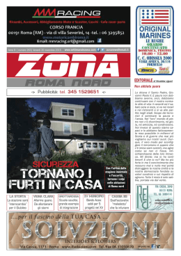 Zona 20-11-15 - Il notiziario gratuito di Roma Nord