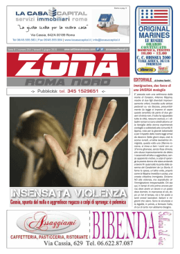 Zona 05-06-15 - Il notiziario gratuito di Roma Nord