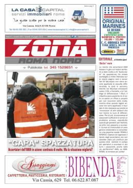 Zona 19-06-15 - Il notiziario gratuito di Roma Nord