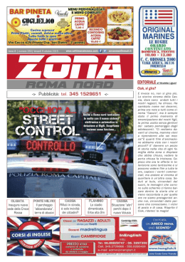 Zona 09-10-15 - Il notiziario gratuito di Roma Nord