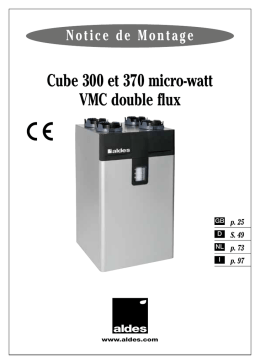Cube 300 et 370 micro-watt VMC double flux