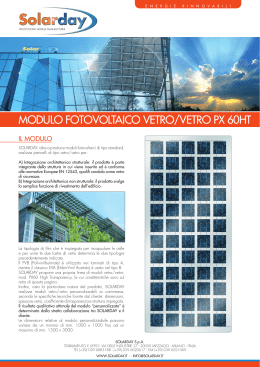 modulo fotovoltaico vetro/vetro px 60ht - isep