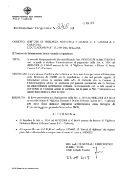 Determinazione Dirigenziale N. del