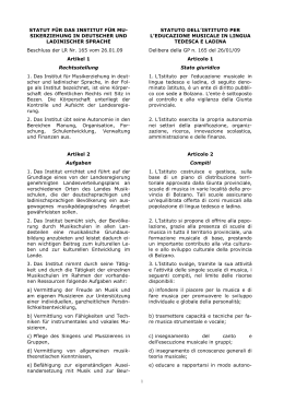 Statut des IME 2009 - Bereich Deutsche und ladinische Musikschulen