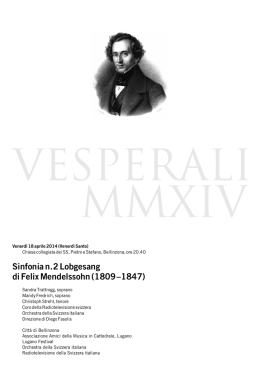 Sinfonia n. 2 Lobgesang di Felix Mendelssohn (1809