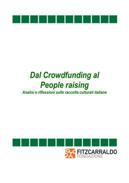 Dal Crowdfunding al People raising