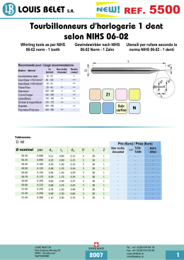 LOUIS BELET S.A. REF. 5500 Tourbillonneurs d`horlogerie 1 dent