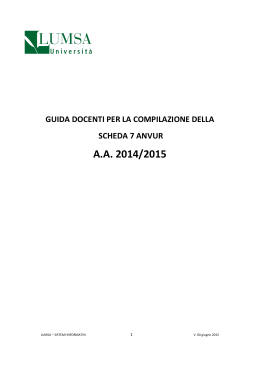 Guida Scheda 7 ANVUR A.A. 2014-2015