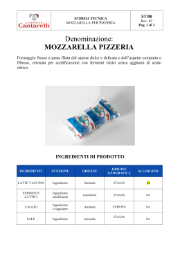 mozzarella per pizza - Caseificio Cantarelli