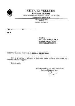 Contratto PROT. U.C n.1161