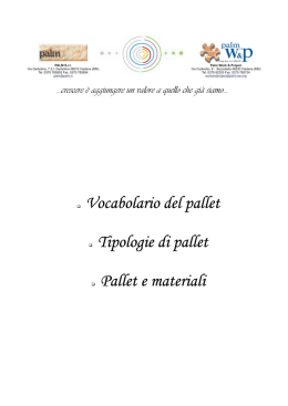 Vocabolario del pallet Tipologie di pallet Pallet e materiali