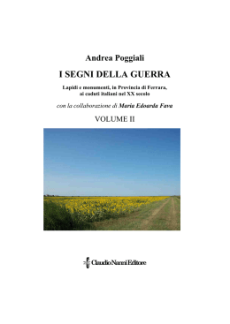 I SEGNI DELLA GUERRA - ClaudioNanniEditore