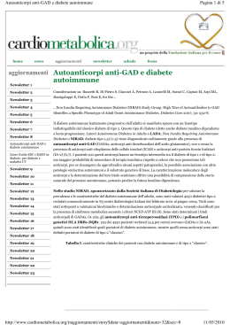 Autoanticorpi anti-GAD e diabete autoimmune