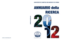 Annuario della Ricerca 2012 - Università Campus Bio