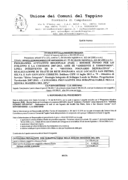 ﬁ Unione dei Comuni del Tappino