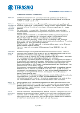 Condizioni generali di fornitura