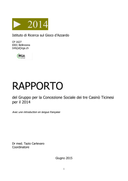 Il rapporto di attività 2014
