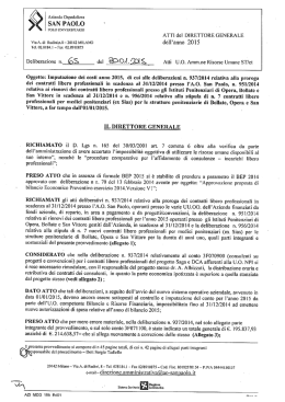 Delibera n. 65 del 30.01.2015 - Azienda Ospedaliera San Paolo