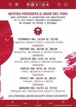 MOVIDA PRESENTA IL MESE DEL VINO