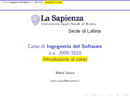Corso di Ingegneria del Software a.a. 2009/2010 push0 g 0 G