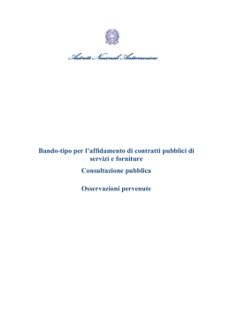 Osservazioni pervenute