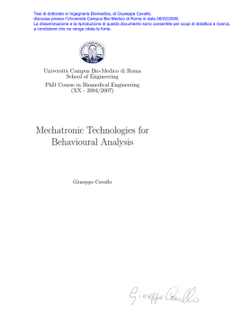 Mechatronic technologies for behavioral analysis