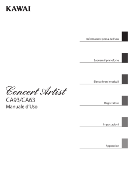 Impostazioni base - Kawai Musical Instruments Manufacturing Co., Ltd.