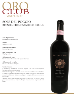 SOLE DEL POGGIO BRUNELLO DI MONTALCINO D.O.C.G.