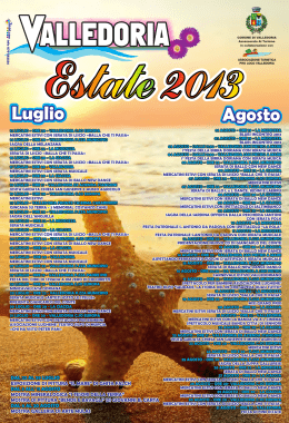 Manifesto 2013 - Comune di Valledoria