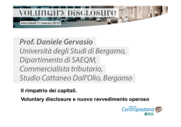 Intervento Prof. Daniele Gervasio