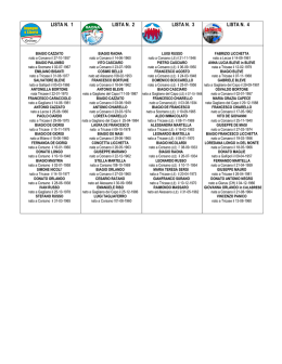 lista n. 1 lista n. 2 lista n. 3 lista n. 4