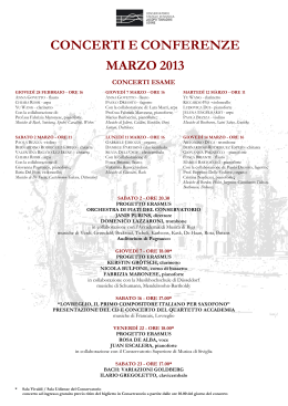 concerti e conferenze marzo 2013