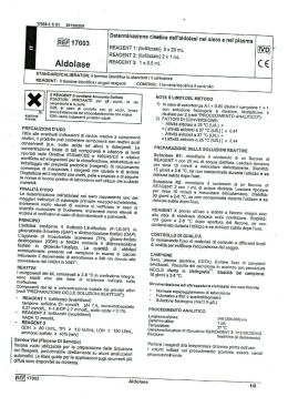 Determinazione cinetica dell`aldoiasi nel siero e nel plasma