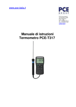 Manuale di istruzioni Termometro PCE-T317