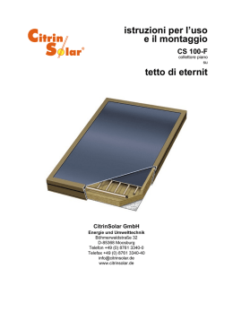 istruzioni di montaggio per collettori solari sc 100/125