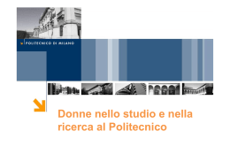 Donne nello studio e nella ricerca al Politecnico