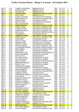 Trofeo Toscana Master - Sito UISP Nuoto Figline Valdarno aa