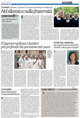 Nel silenzio e nella fraternit&agrave;