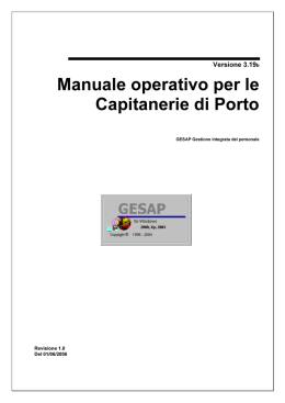 Manuale operativo per le Capitanerie di Porto