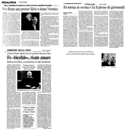 Page 1 `PREALPINA NELL`ANOMALO BICEFALO CHE ATTACCA