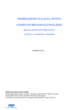 FEDERAZIONE ITALIANA NUOTO COMITATO