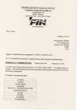 FEDERAZIONE ITALIANA NUOTO Comitato