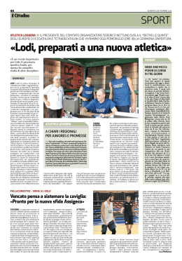Articolo del 05-09-2014 - Nuova Atletica Fanfulla Lodigiana