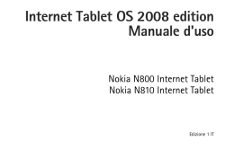 Internet Tablet OS 2008 edition Manuale d`uso