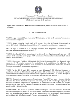 ministero della solidarieta` sociale &ndash; presidenza del consiglio dei